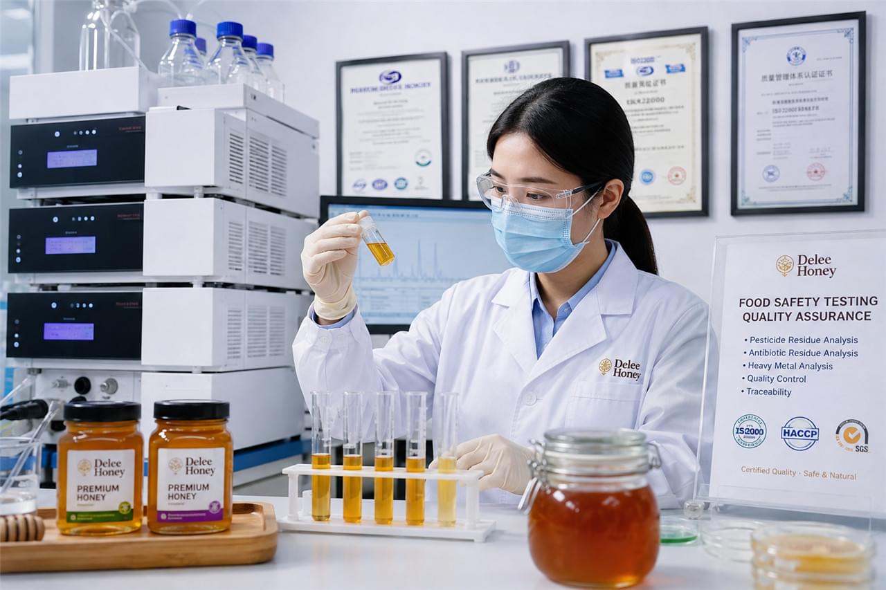 Honey quality testing laboratory HPLC analysis certification compliance B2B