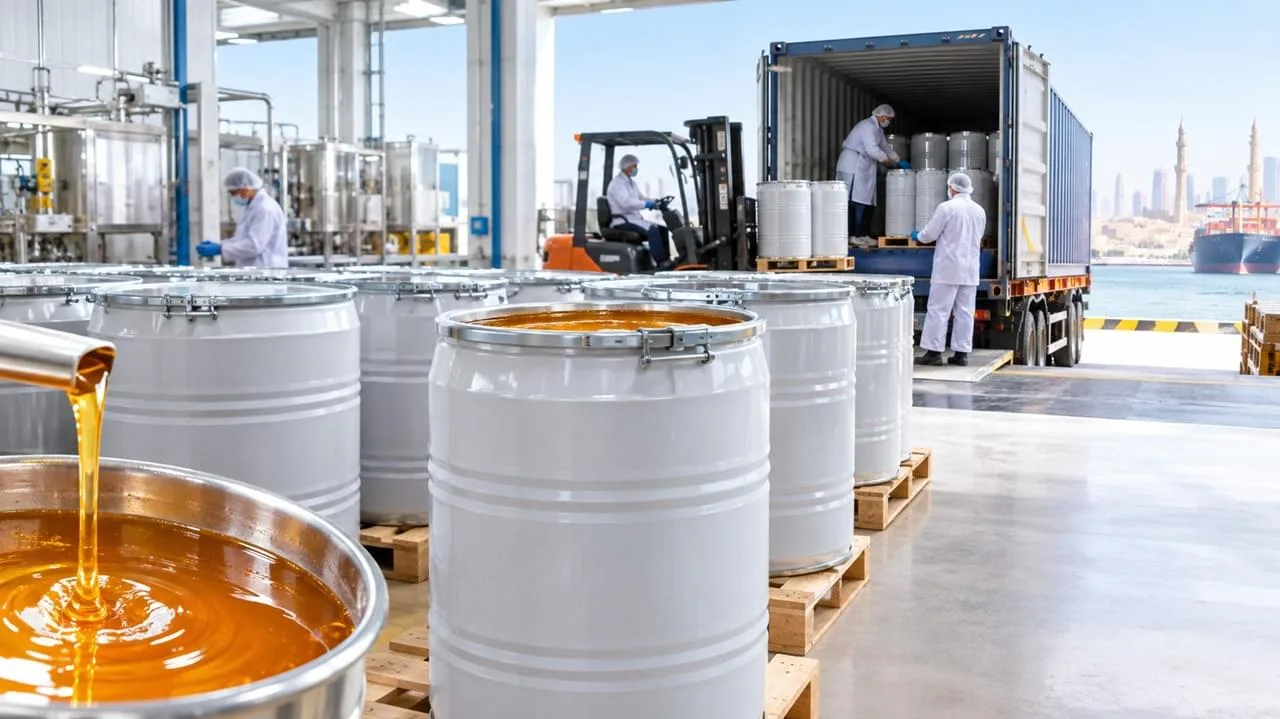 28kg Honig im Fass, Versand aus China nach Saudi-Arabien
