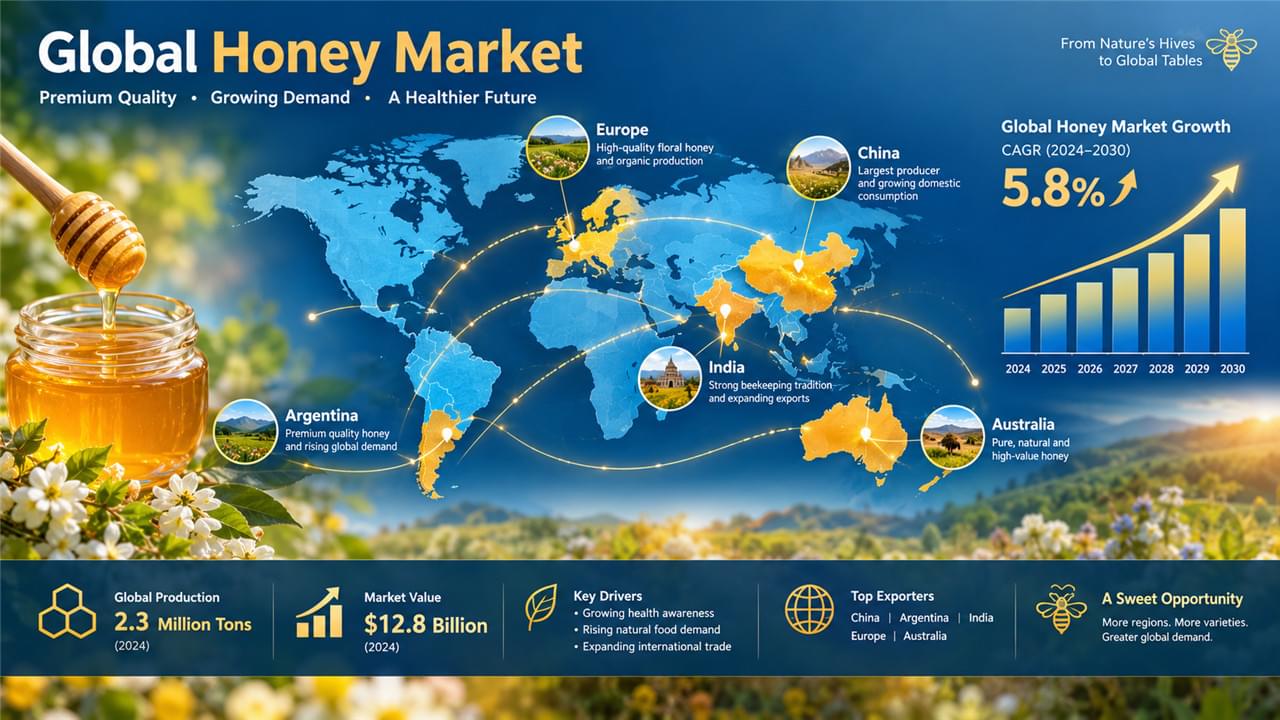 Globaler Markt für natürliche Süßstoffe Trends 2026 Honigmarkt Wachstum B2B-Intelligenz