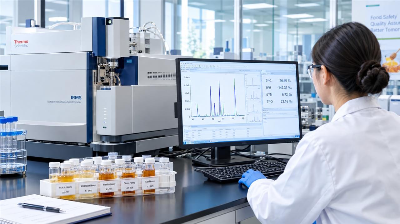 Protección de la cadena de suministro de laboratorio IRMS NMR para pruebas de adulteración de edulcorantes naturales