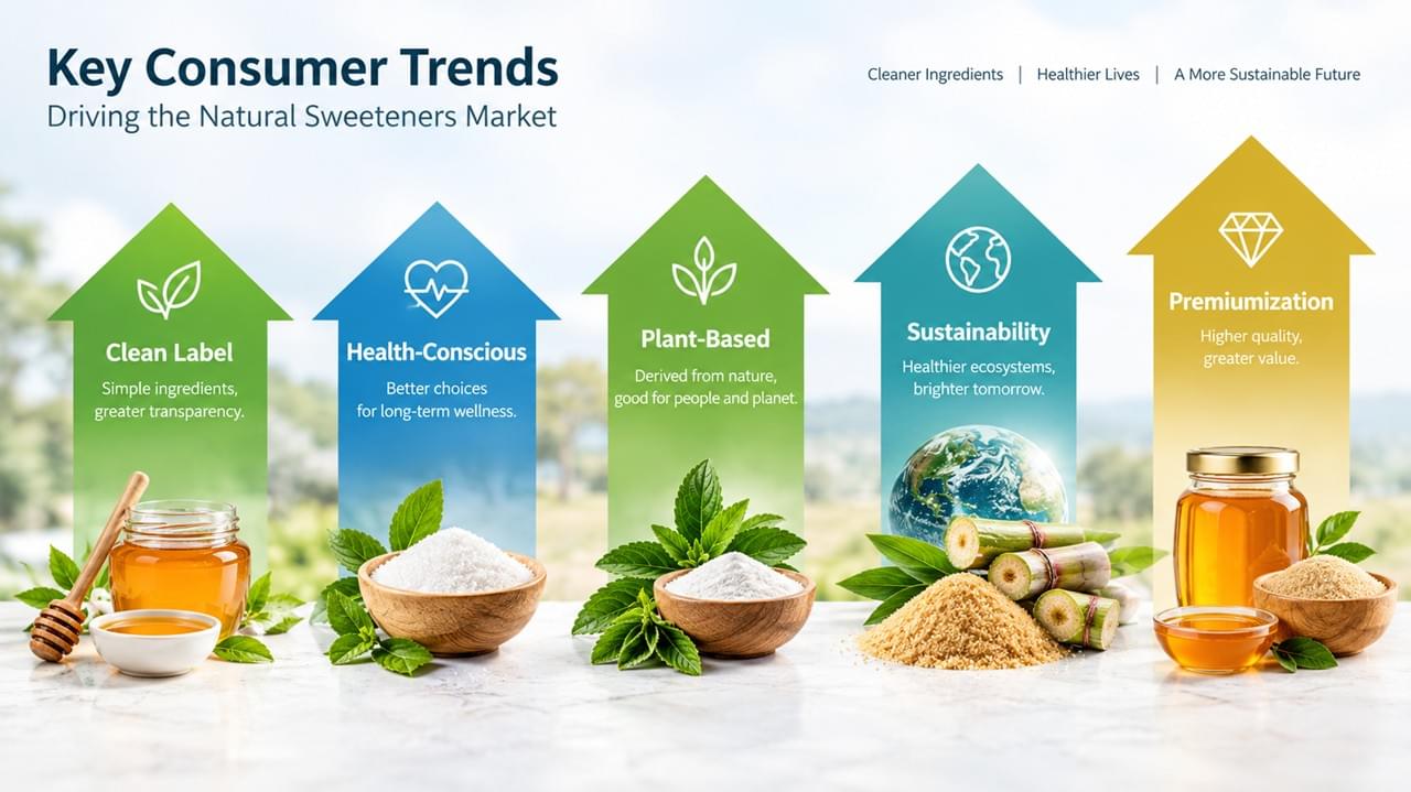 Consumer industry trends natural sweetener demand clean label health plant-based